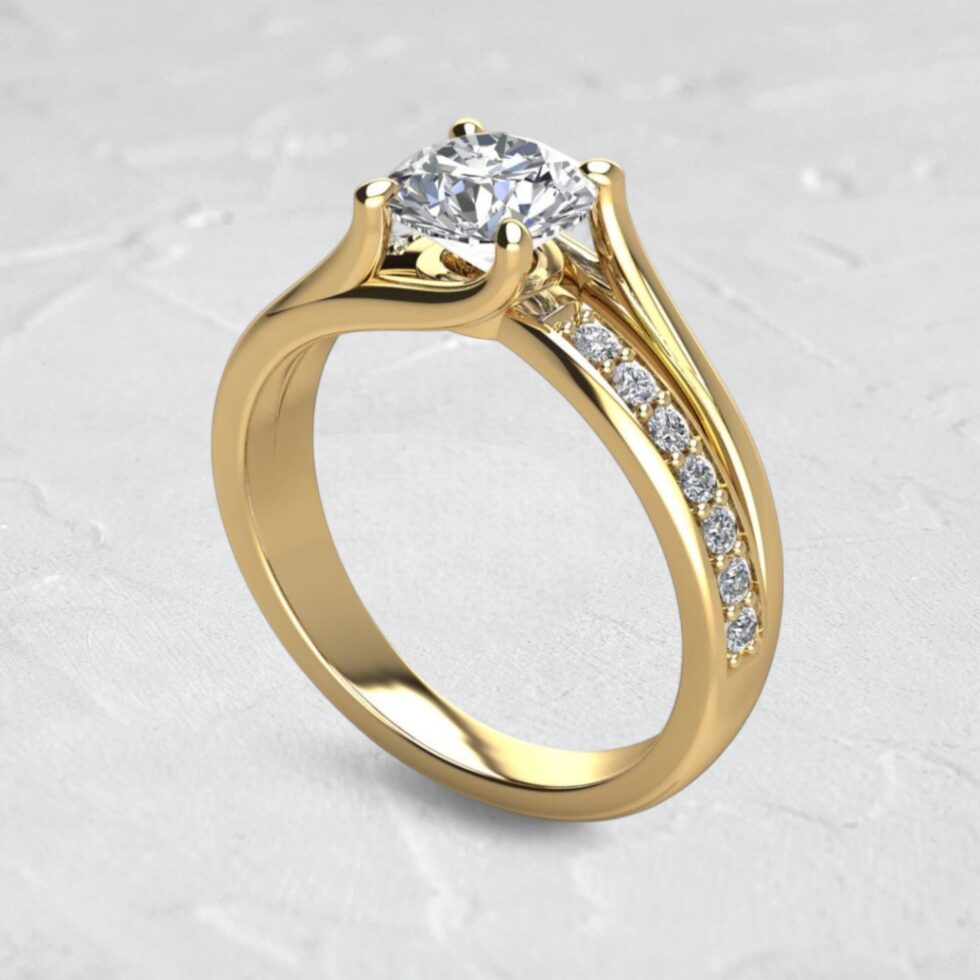 graceful-split-shank-with-plain-band-round-lab-diamond-gold-ring-sarlyn