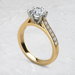 lab-created-round-cut-diamond-6-prong-cathedral-engagement-ring