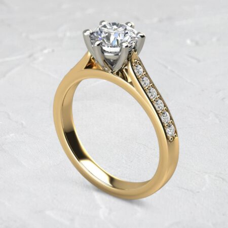 lab-created-round-cut-diamond-6-prong-cathedral-engagement-ring