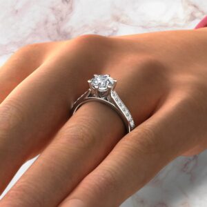 lab-created-round-cut-diamond-6-prong-cathedral-engagement-ring
