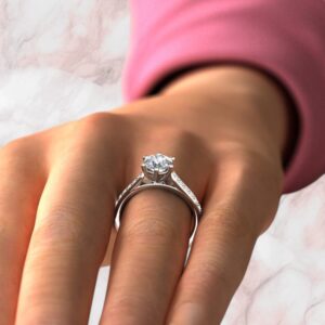 lab-created-round-cut-diamond-6-prong-cathedral-engagement-ring