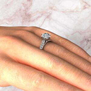 lab-created-round-cut-diamond-6-prong-cathedral-engagement-ring