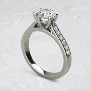 lab-created-round-cut-diamond-6-prong-cathedral-engagement-ring
