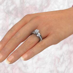 lab-created-round-cut-diamond-graduated-engagement-ring