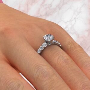 lab-created-round-cut-diamond-graduated-shared-prong-engagement-ring