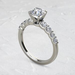 lab-created-round-cut-diamond-graduated-shared-prong-engagement-ring