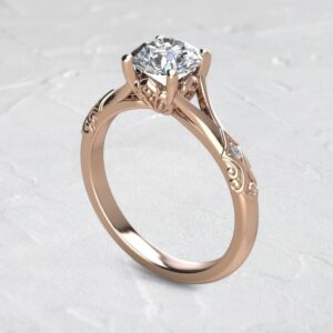 lab-created-round-cut-diamond-solitaire-vintage-engagement-ring