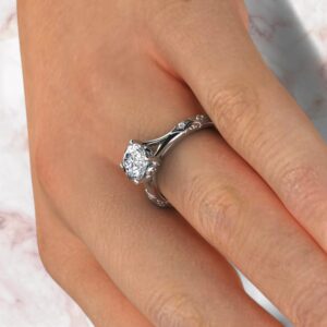 lab-created-round-cut-diamond-solitaire-vintage-engagement-ring