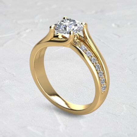 lab-created-round-cut-diamond-split-plain-shank-engagement-ring