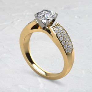 lab-created-round-cut-diamond-wide-band-three-row-engagement-ring