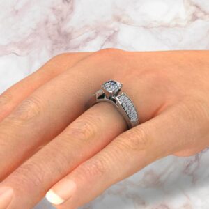 lab-created-round-cut-diamond-wide-band-three-row-engagement-ring