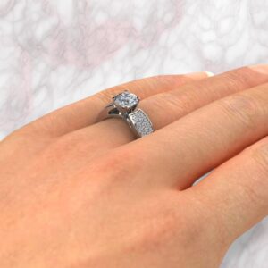 lab-created-round-cut-diamond-wide-band-three-row-engagement-ring
