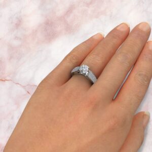 lab-created-round-cut-diamond-wide-band-three-row-engagement-ring