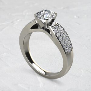 lab-created-round-cut-diamond-wide-band-three-row-engagement-ring