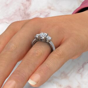 lab-created-three-stone-micro-pave-round-cut-diamond-ring-sarlyn