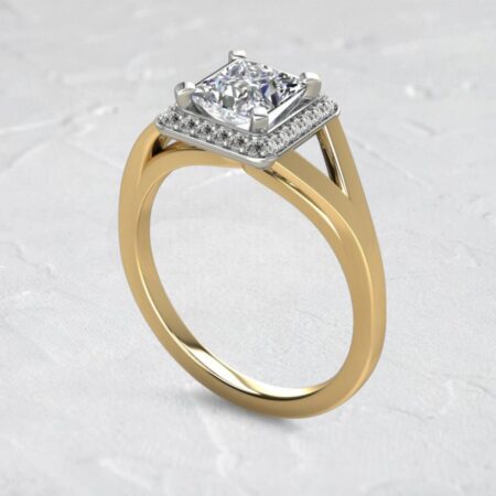 princess-cut-moissanite-split-shank-halo-engagement-gold-ring-sarlyn