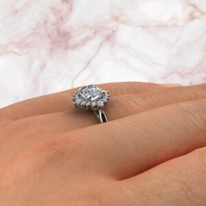 cathedral-halo-graduated-cushion-cut-moissanite-engagement-ring-sarlyn-model-2