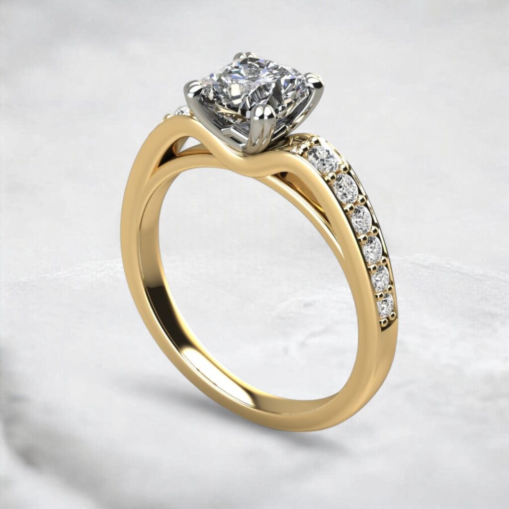cushion-cut-tall-curve-moissanite-diamond-engagement-ring-yellow-gold-sarlyn