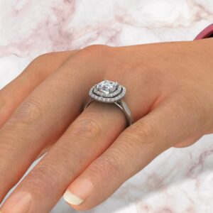 drifting-cushion-cut-moissanite-double-halo-engagement-ring-sarlyn-model-1