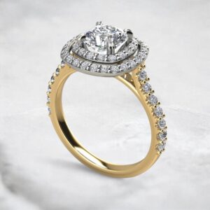 enduring-cushion-cut-double-halo-moissanite-engagement-ring-yellow-gold-sarlyn