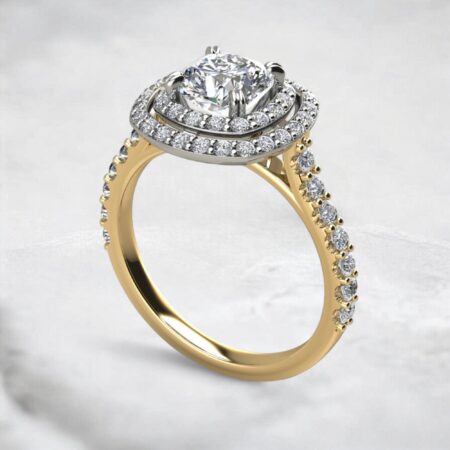 enduring-cushion-cut-double-halo-moissanite-engagement-ring-yellow-gold-sarlyn