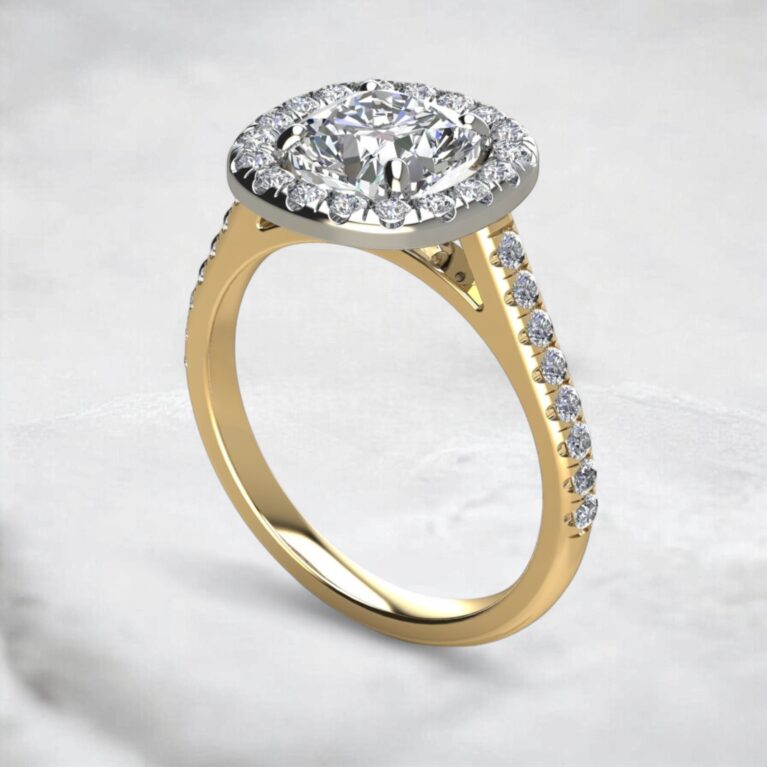 poised-cushion-cut-floating-halo-moissanite-engagement-ring-yellow-gold-sarlyn