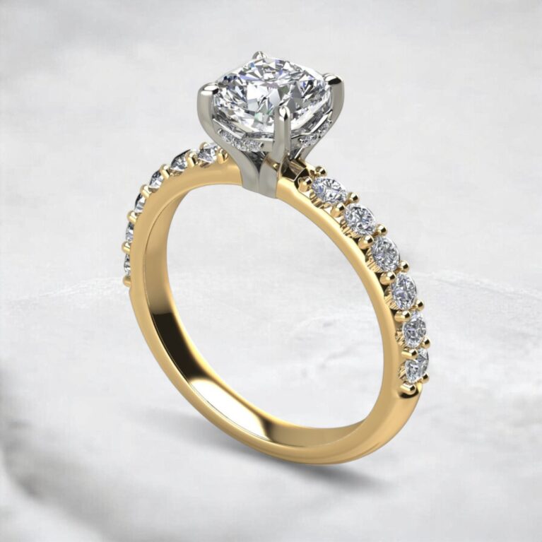 precious-cushion-cut-hidden-halo-moissanite-engagement-ring-yellow-gold-sarlyn