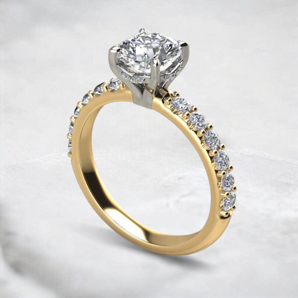 precious-cushion-cut-hidden-halo-moissanite-engagement-ring-yellow-gold-sarlyn