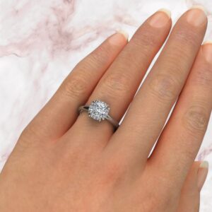 solitaire-cushion-cut-moissanite-floral-halo-engagement-ring-sarlyn-model-3