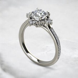 antique-halo-cathedral-cushion-cut-moissanite-engagement-ring-white-gold-sarlyn