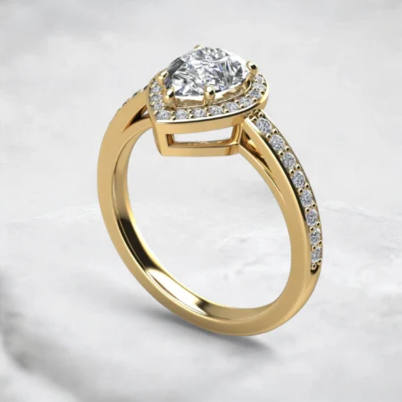 classic-halo-cathedral-pear-cut-moissanite-engagement-ring-yellow-gold-sarlyn