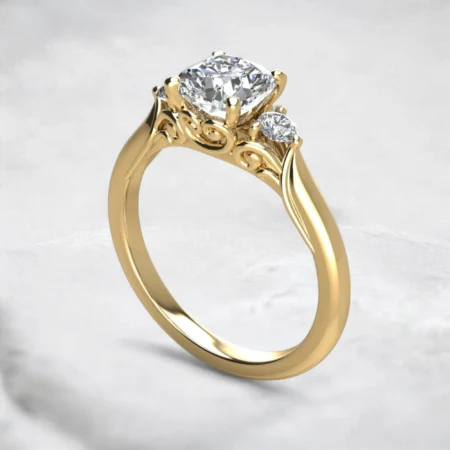 classic-three-stone-cushion-cut-moissanite-engagement-ring-yellow-gold-sarlyn