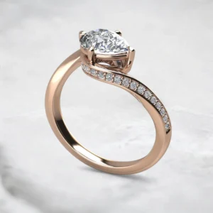 pear-cut-moissanite-diamond-wrapped-engagement-ring-rose-gold-sarlyn