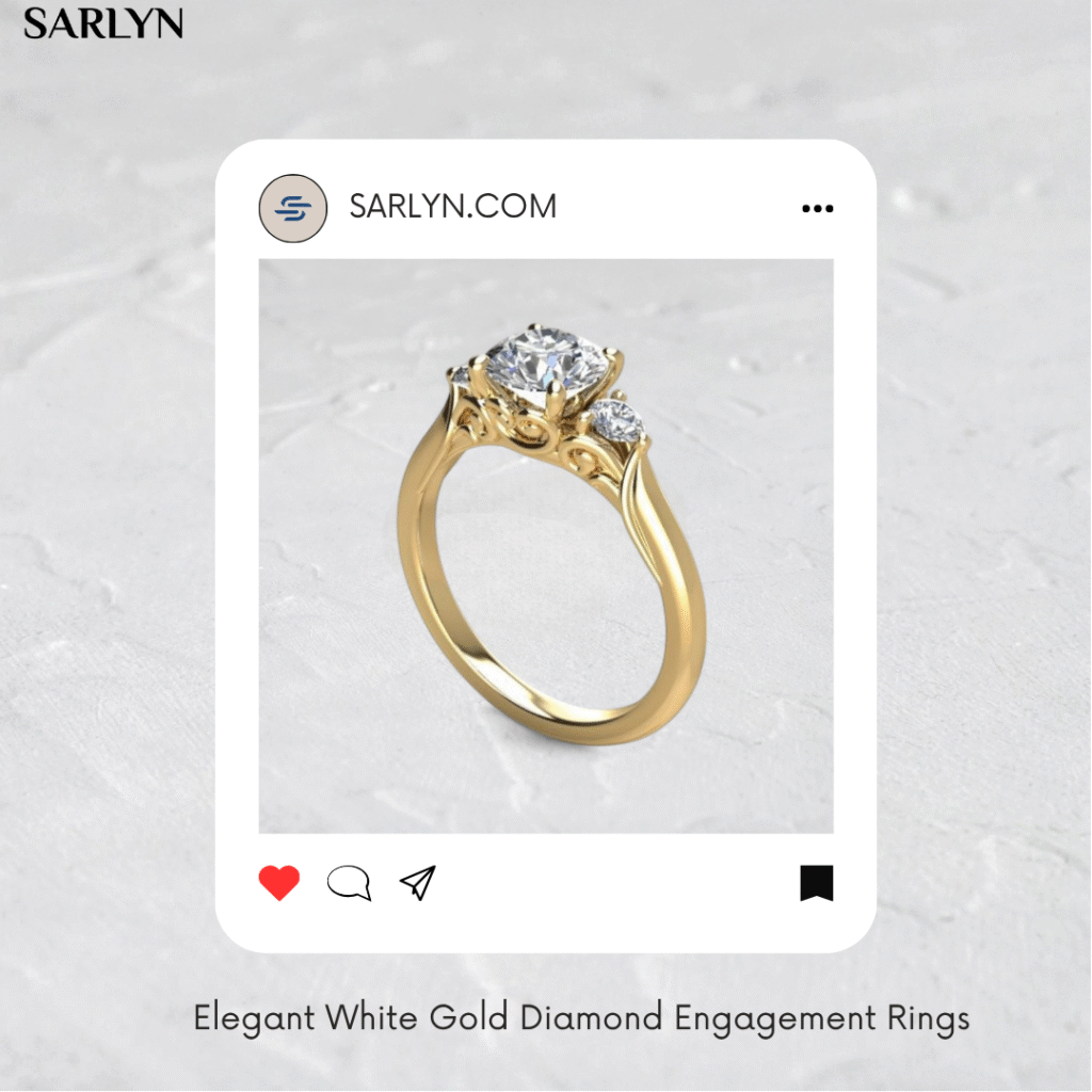 white gold diamond engagement rings