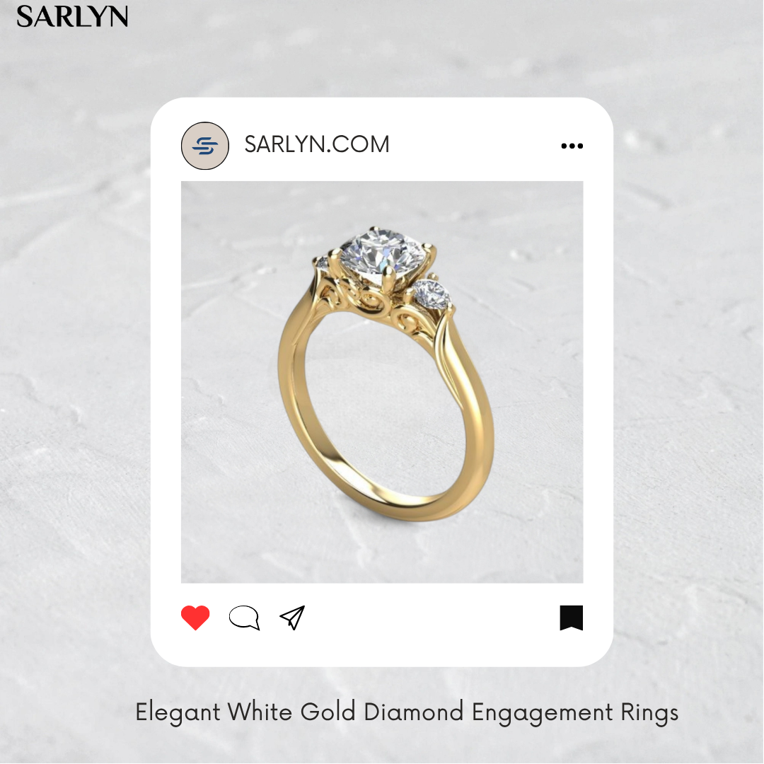 white gold diamond engagement rings