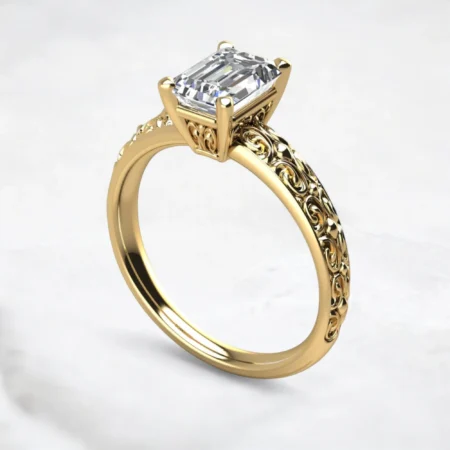 antique-style-vintage-moissanite-emerald-cut-engagement-gold-ring-sarlyn