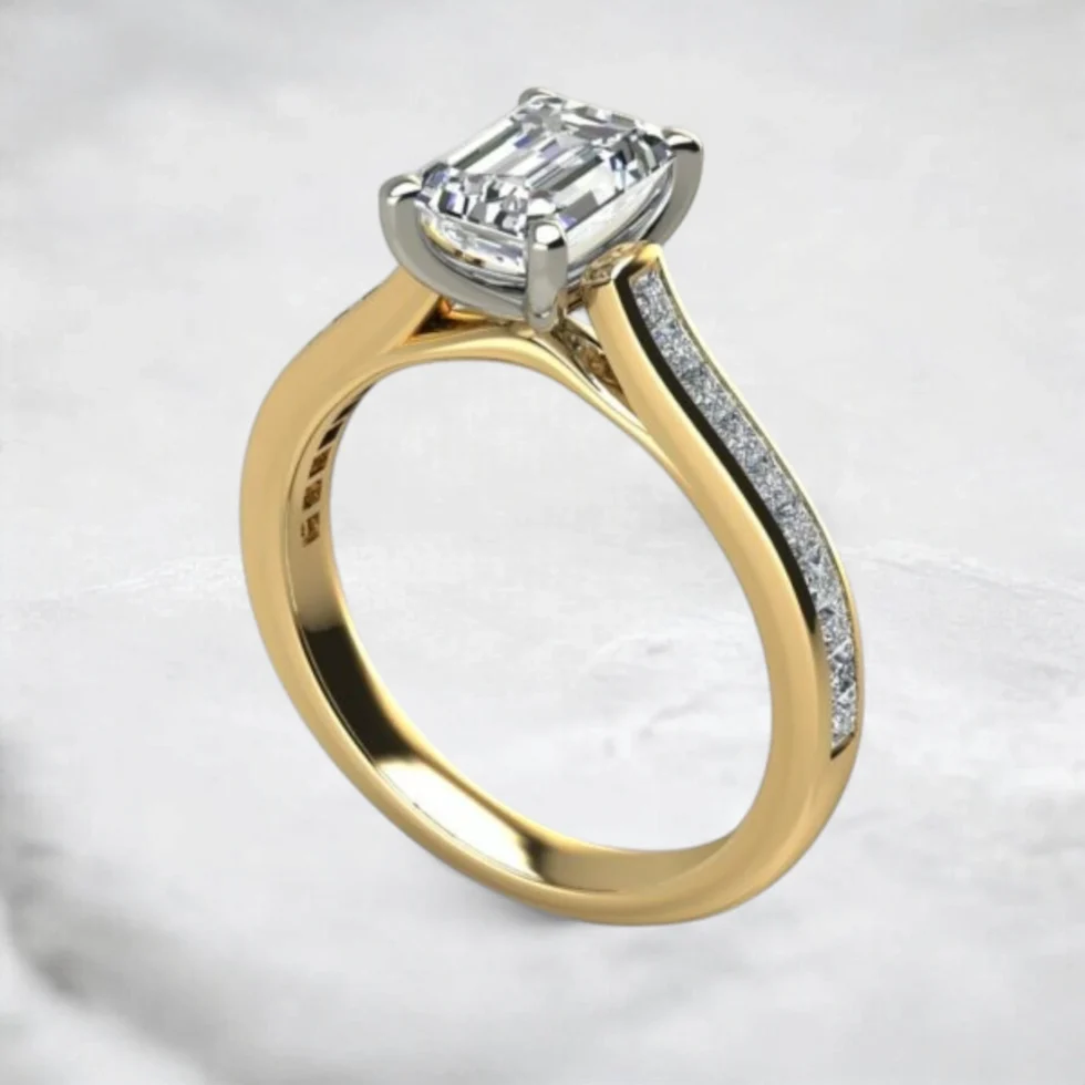 emeralad-cut-channel-set-princess-cut-moissanite-gold-ring-sarlyn