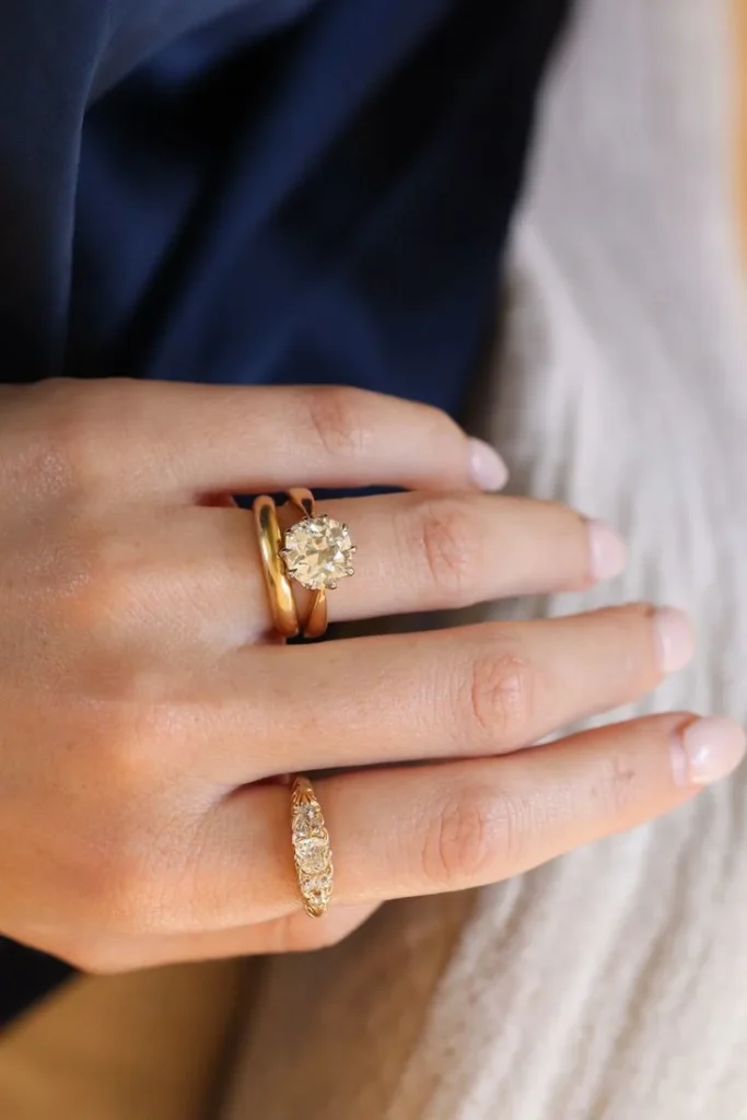 jewelry-for-every-occasion-hand-wearing-stackable-and-gemstone-rings-close-up-sarlyn-special-occasions