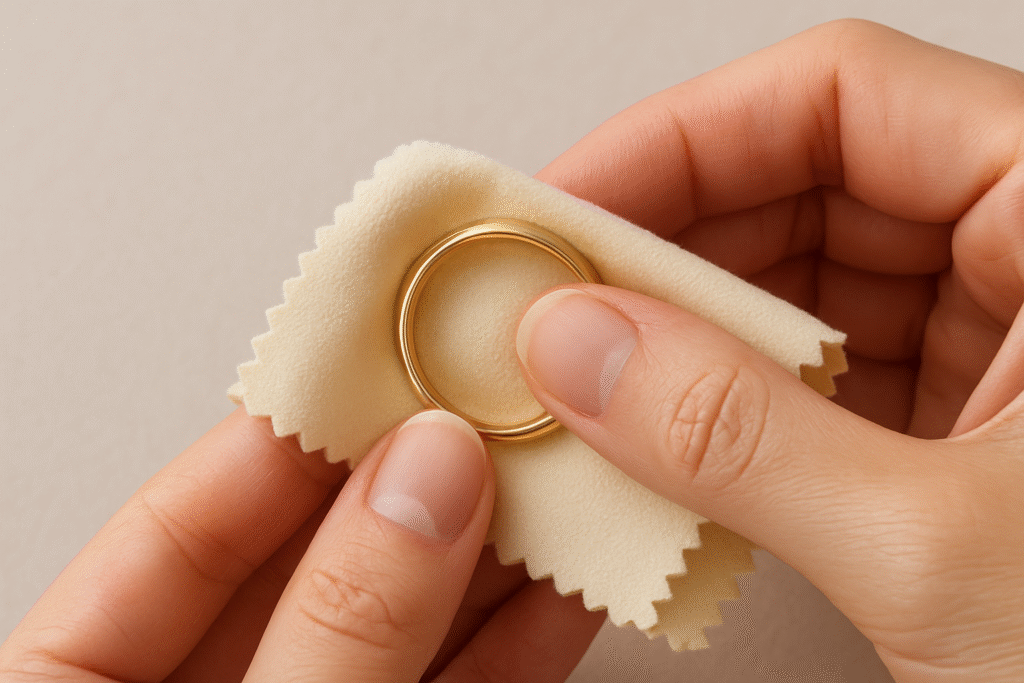 this-is-demo-hand-cleaning-gold-ring-with-soft-lint-free-cloth