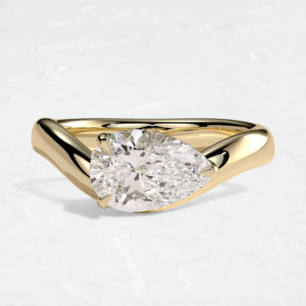 2ct-pear-moissanite-solitaire-ring-twisted-band-design-sarlyn