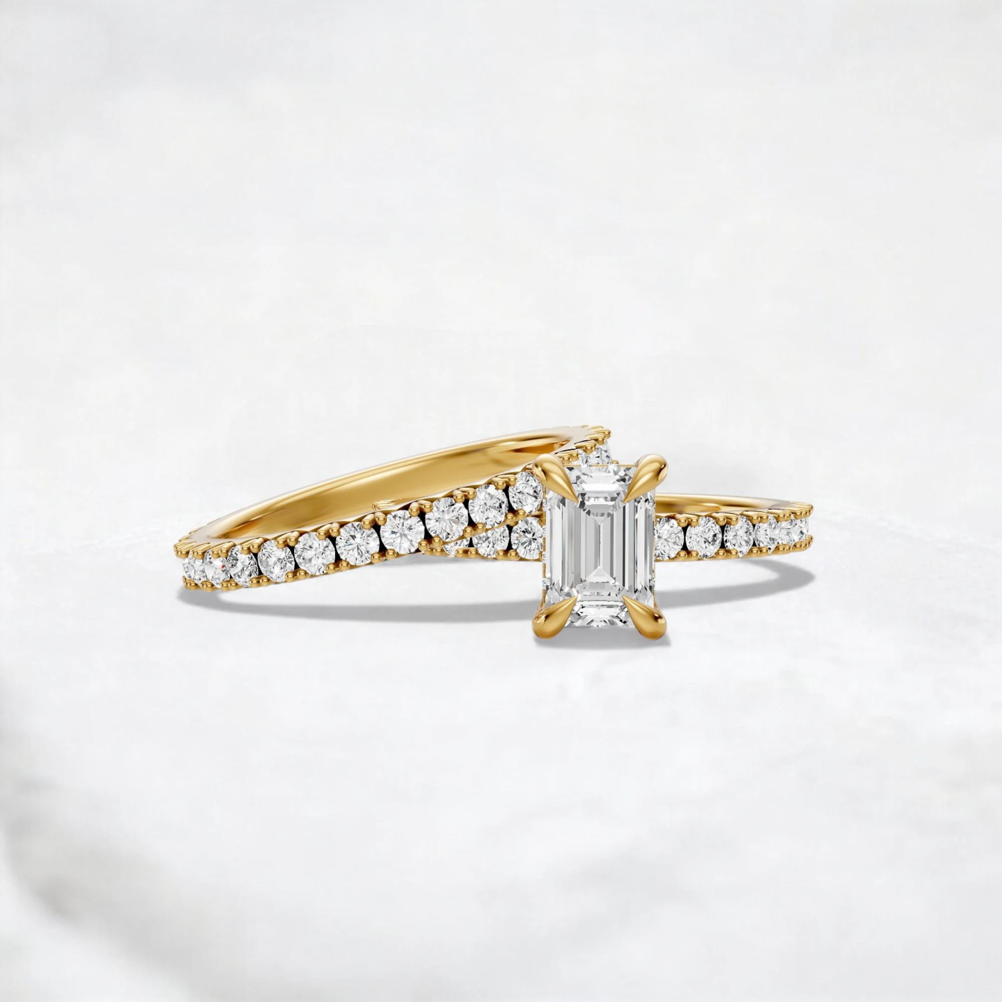 classic-emerald-cut-diamond-ring-set-with-vintage-charm-sarlyn-1