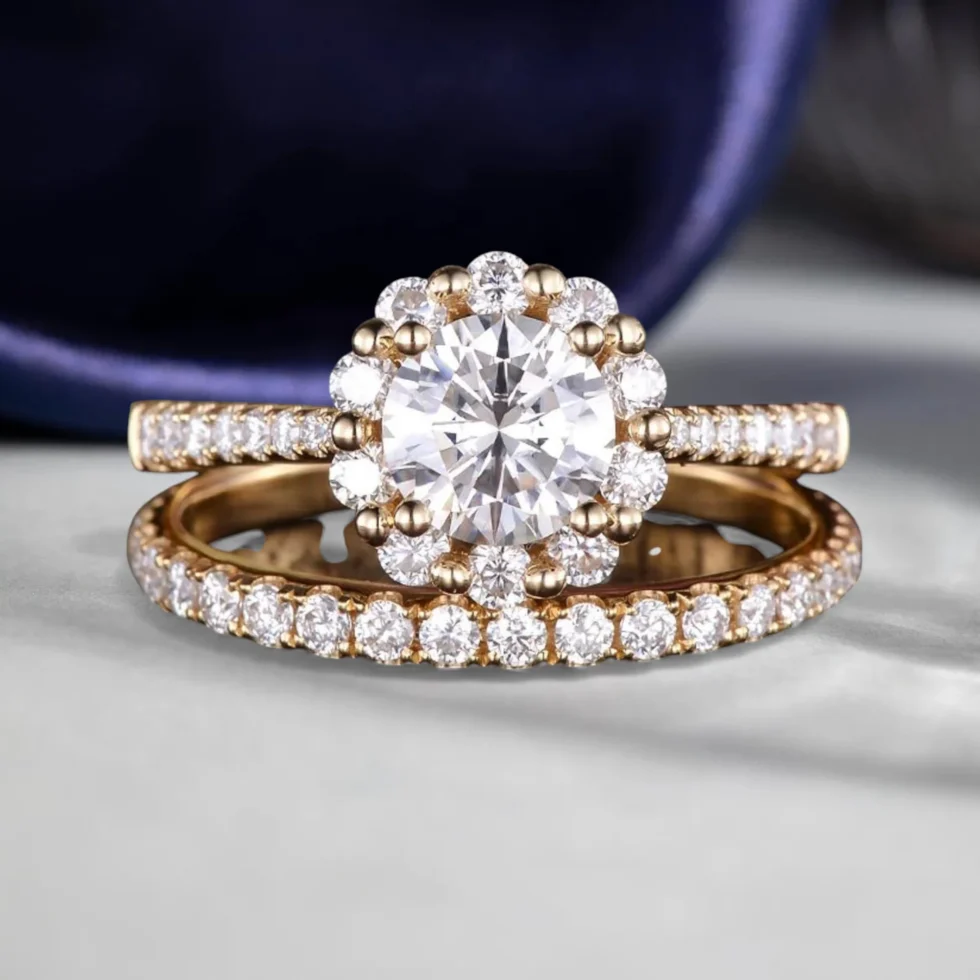 round-cut-moissanite-diamond-vintage-bridal-ring-set-sarlyn-1