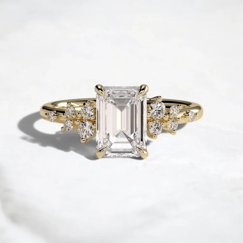 2ct-emerald-cut-moissanite-diamond-cluster-engagement-ring-1