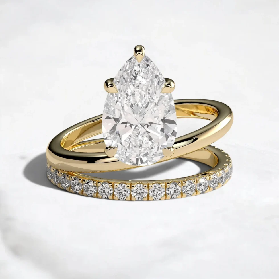 2ct-pear-cut-diamond-plain-and-pave-band-engagement-ring-1