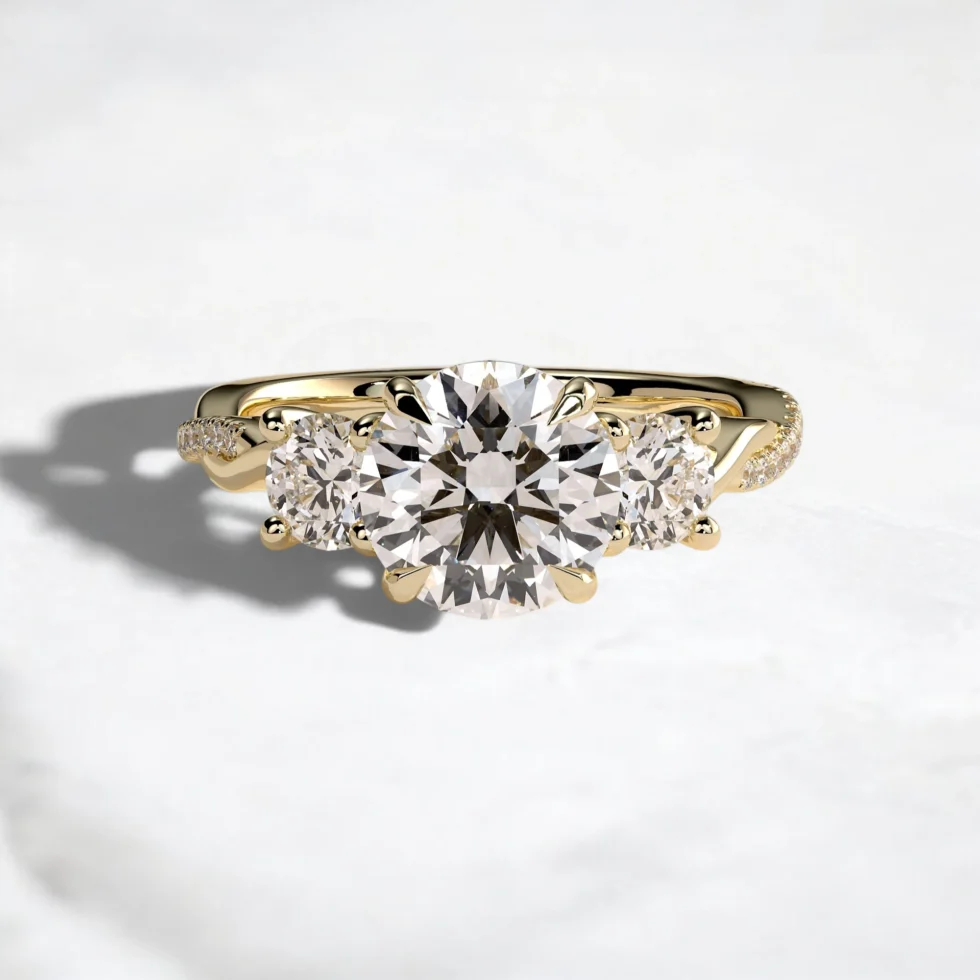 three-stone-round-cut-diamond-twisted-pave-band-engagement-ring-1
