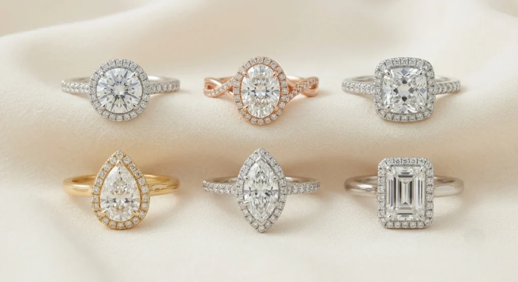 popular-engagement-ring-styles-explained-halo-bezel-vintage-pavé-and-three-stone-rings-6